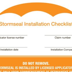 Stormseal Installation Checklist Stickers (Carton of 25)